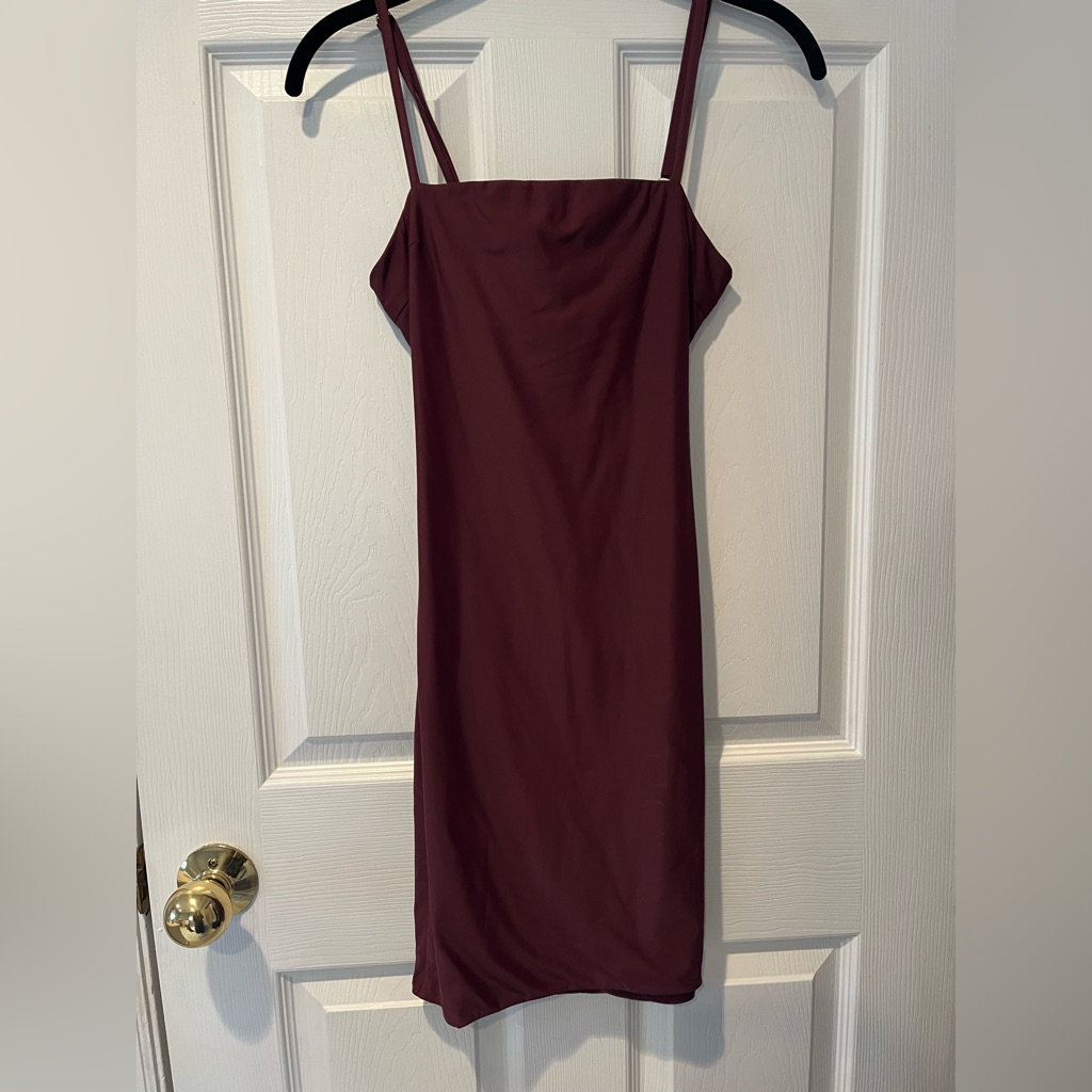 Brand New With Tags Plum Dress With Back Cut Out